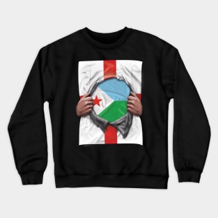 Djibouti Flag English Flag Ripped - Gift for Djiboutian From Djibouti Crewneck Sweatshirt